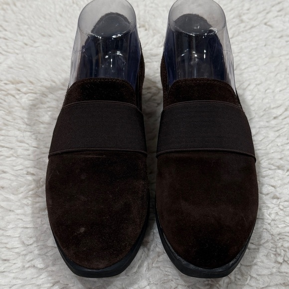Stuart Weitzman Women's Brown Suede Slip On Wedge Comfort Loafers Sz 7 M Classic - Picture 6 of 10